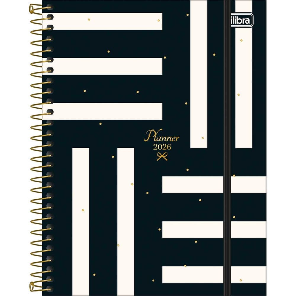 Tilibra - Planner Espiral 17,7 x 24 cm West Village 2026-4 Conjuntos de Listras