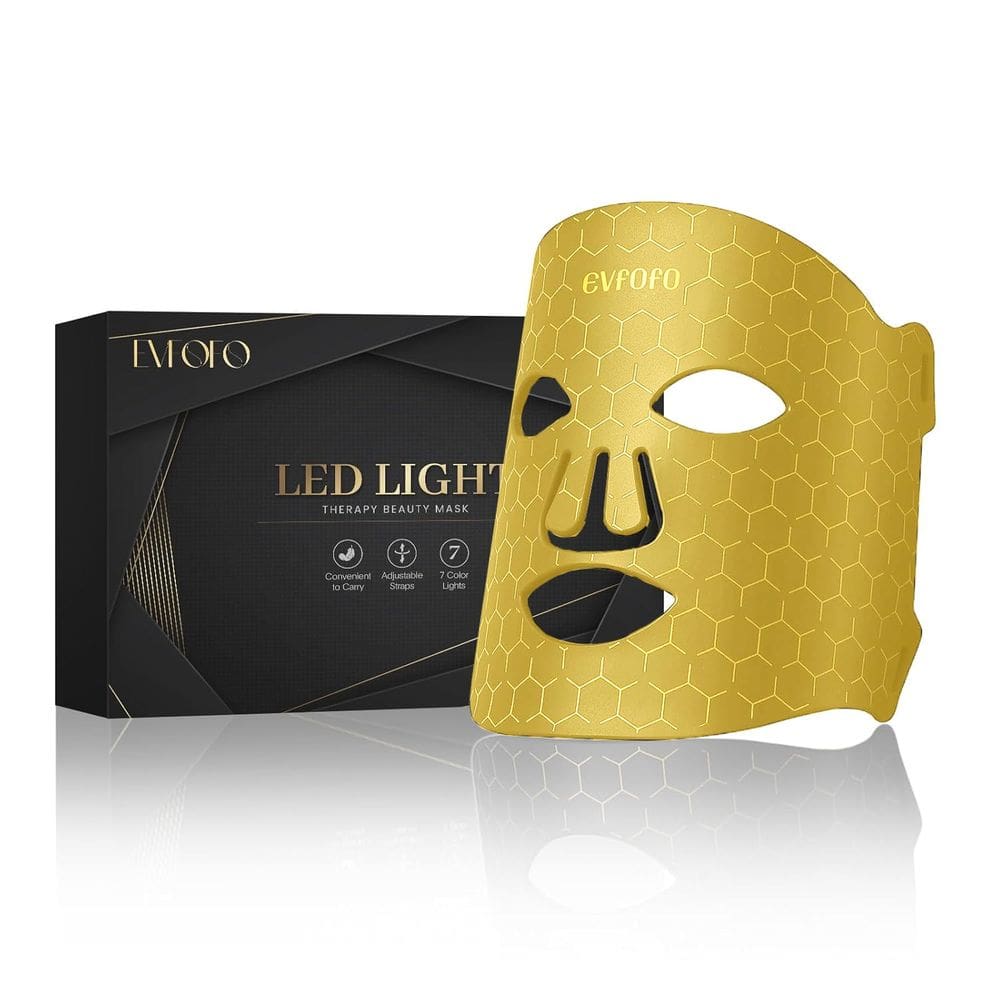 Máscara facial LED Light Therapy EVFOFO Red Light 7 cores