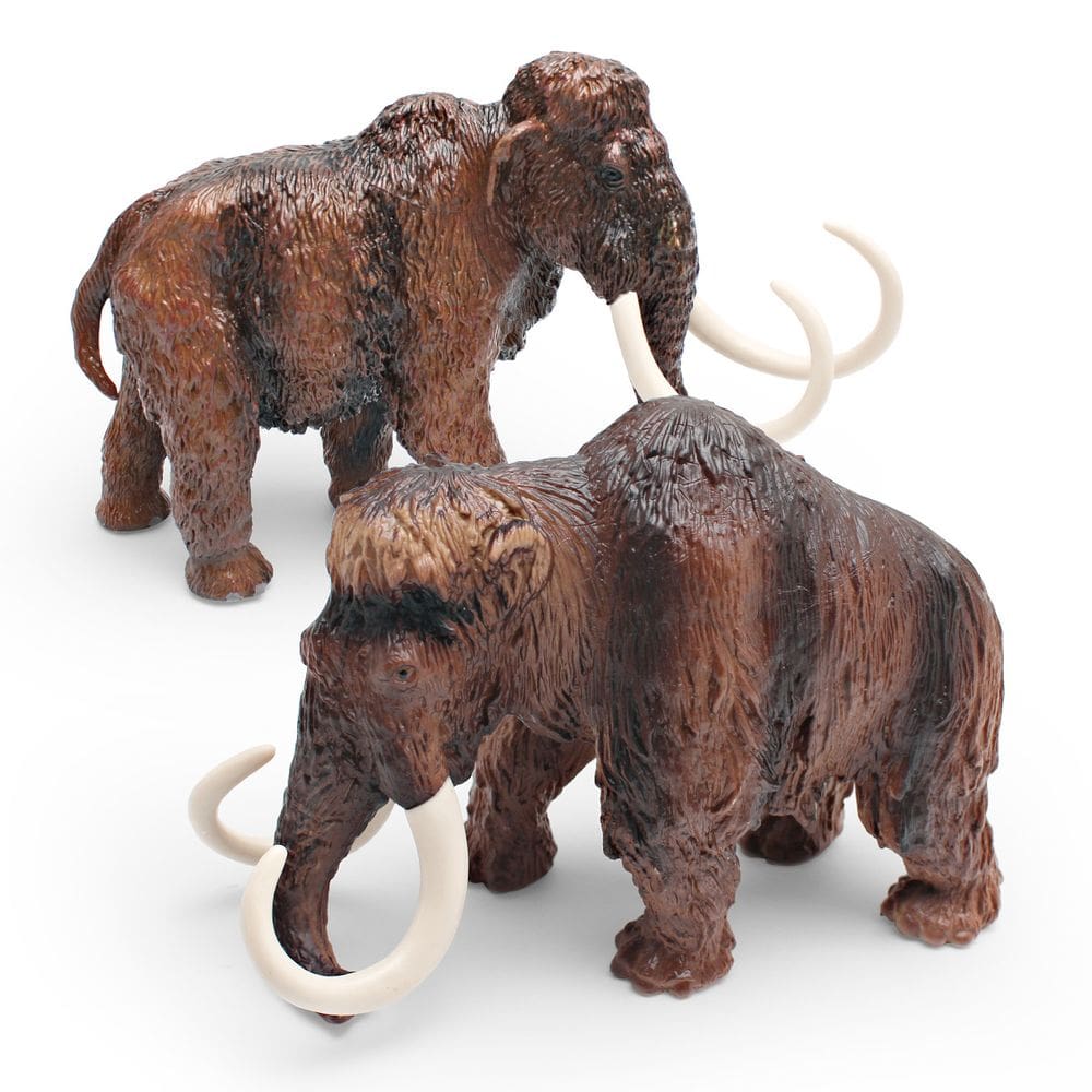 Conjunto de estatuetas Mammoth Prehistoric Realistic Woolly Mammoth