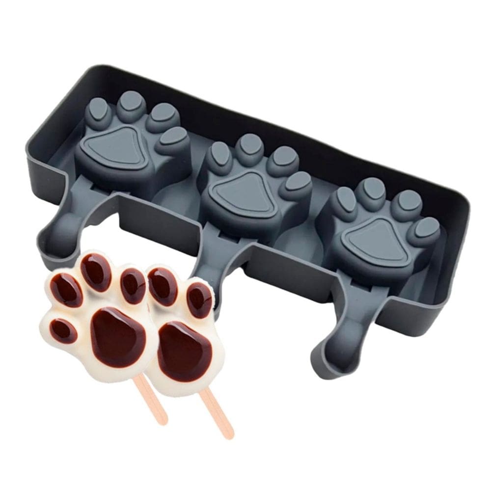 Molde de sorvete de silicone em forma de perna de patinho, 4 mini paletes