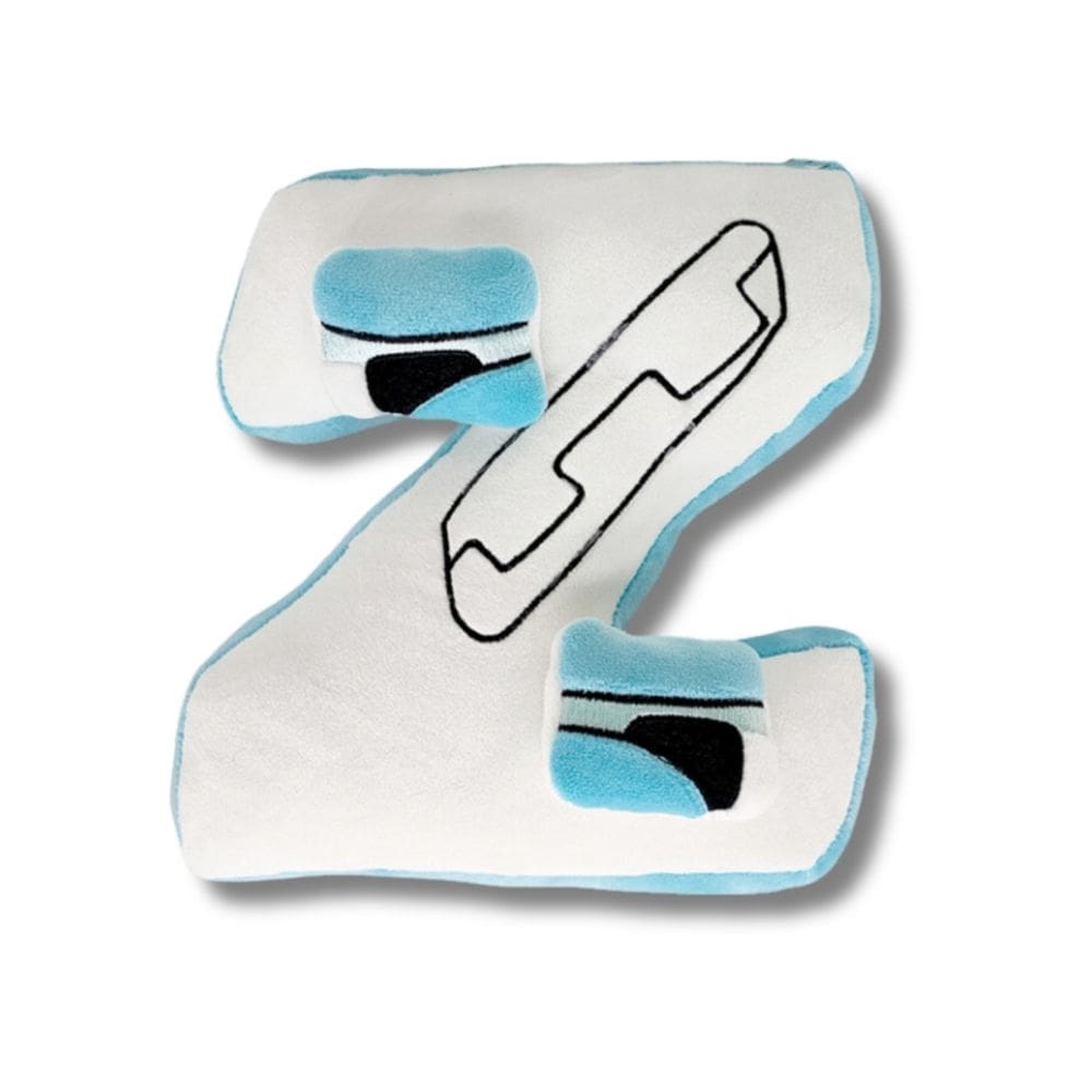 Letras de pelúcia Alfabeto Lore Letra Abecedary Z