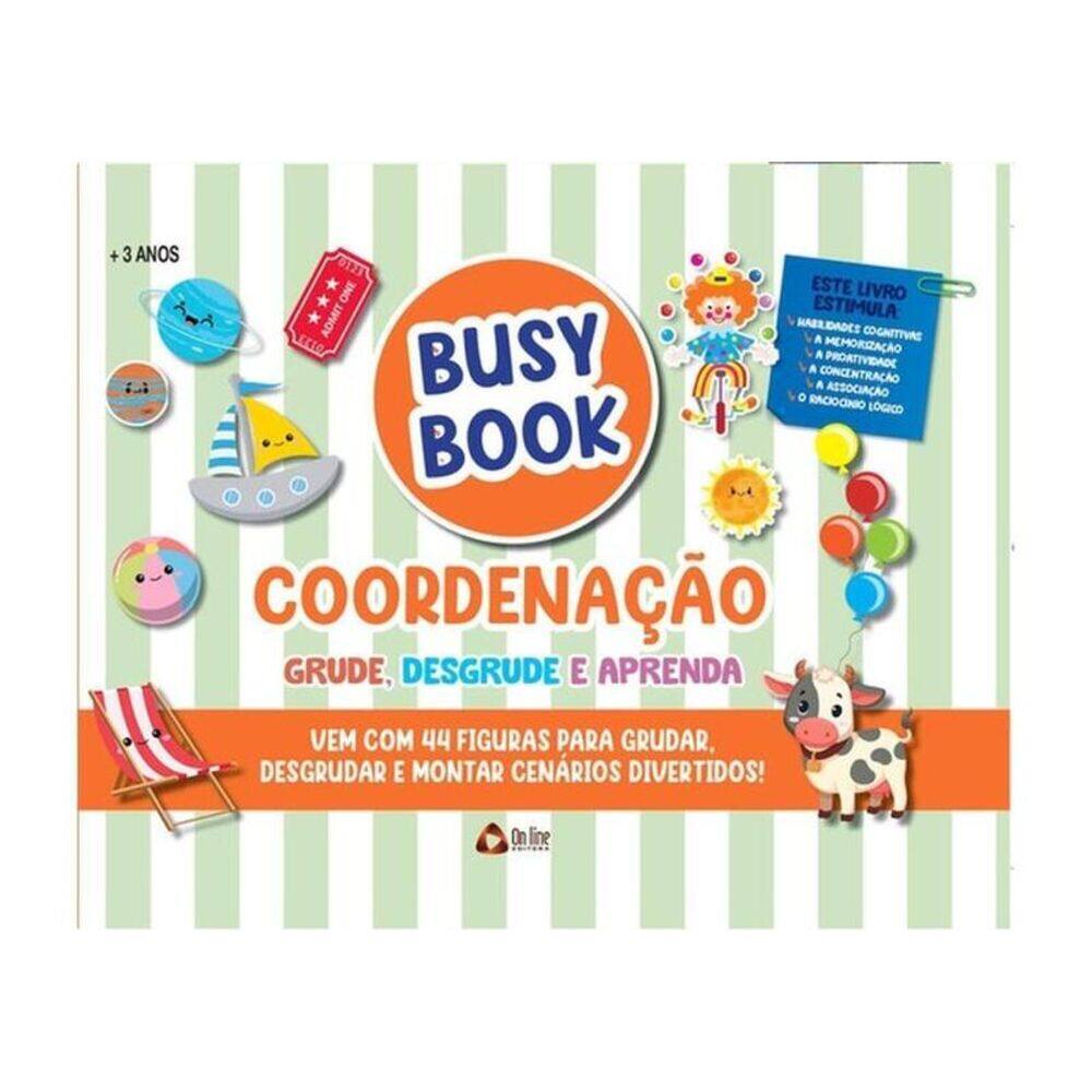 Busy Book Coordenação Grude, Desgrude E Aprenda