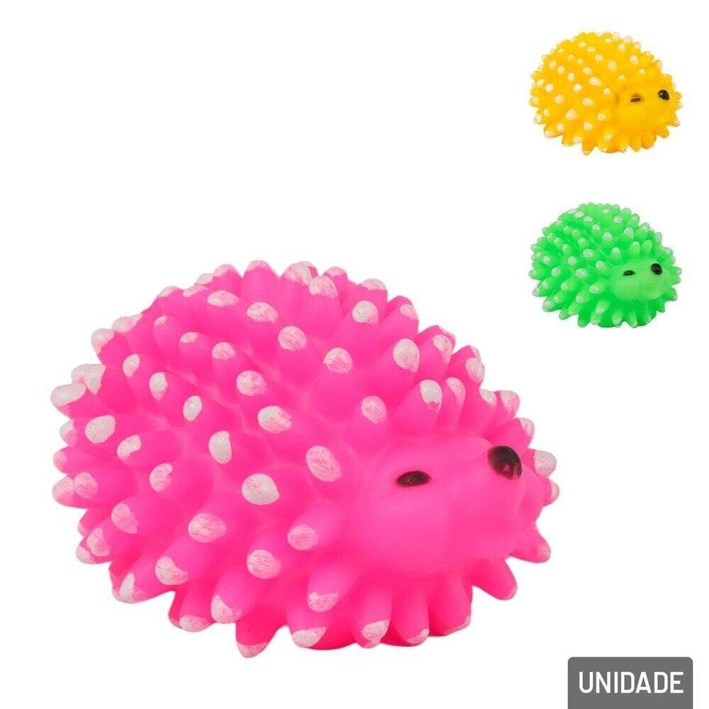Mordedor Para PET Porco Espinho PVC 10cm Color - Tudo em Caixa