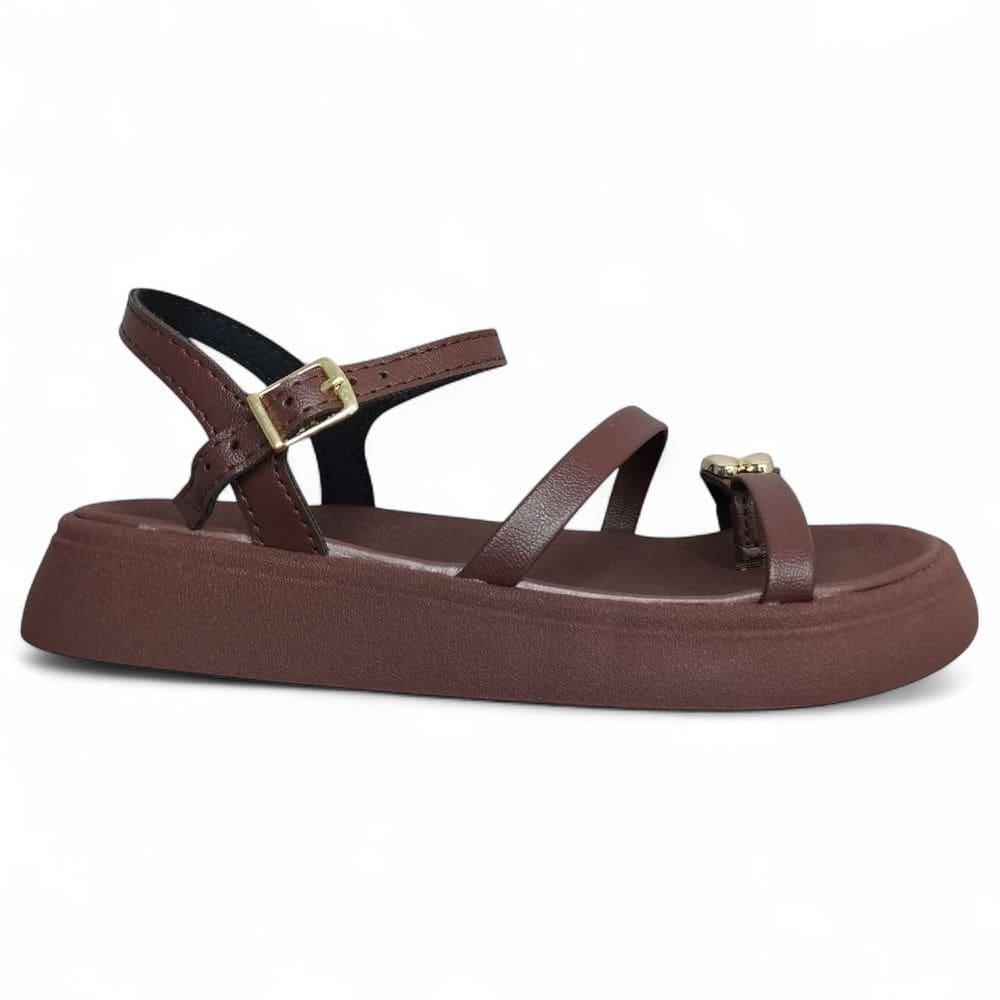 Sandália Papete Menina Casual Molekinha Dourado 2358.113