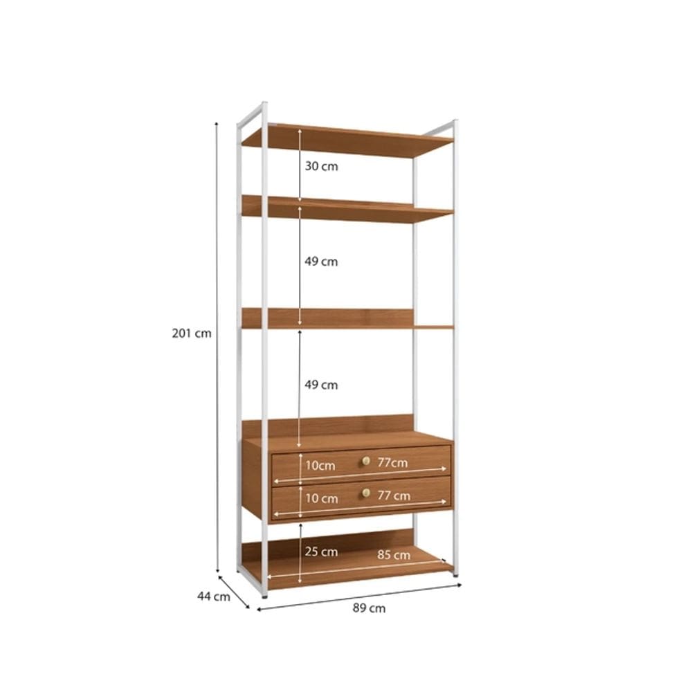 Armário Kappesberg LI049 Canela/Branco