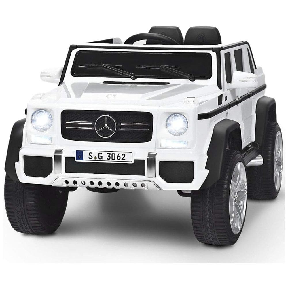Costzon Ride Carrinho, Carro Elétrico Mercedes Benz 650S, 1 lugar, 12V, c, controle remoto, USB MP3, 3 km, h, 3 a 6 anos, Branco