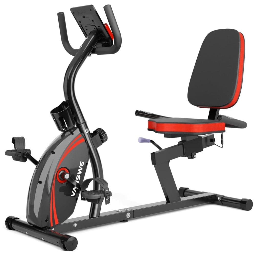 Bicicleta Ergométrica com 16 Velocidades e Assento Ajustável, VANSWE RB661, Preto