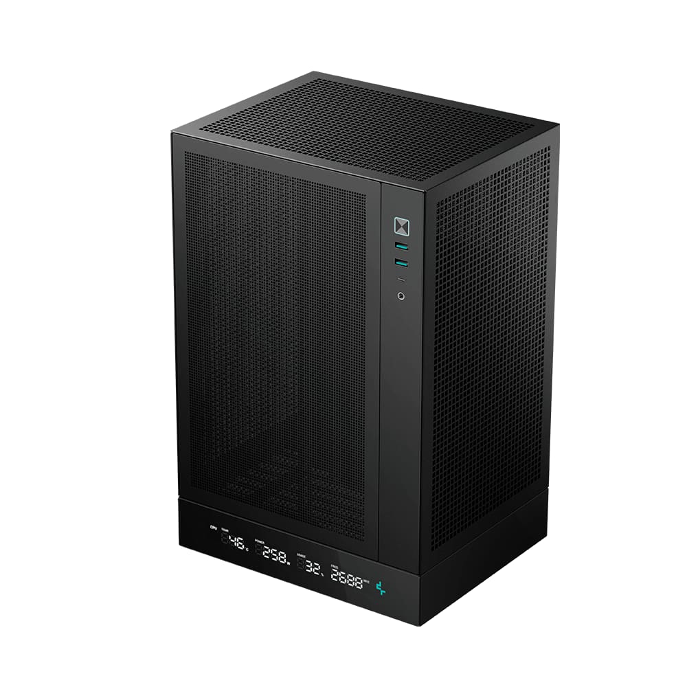 Gabinete Gamer DeepCool Mini ITX CH170 Digital Mesh Vertical Preto