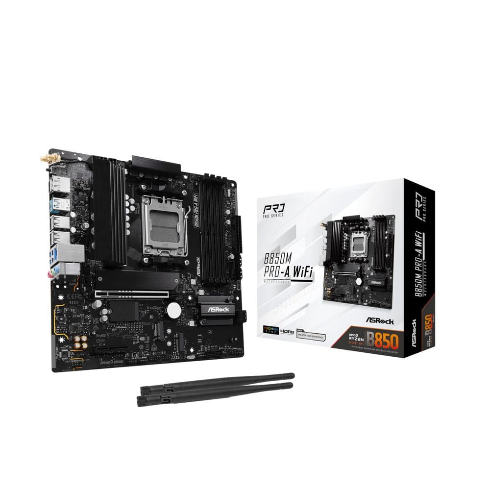 Placa-mãe ASRock B850M Pro A WiFi6e AM5 DDR5 8000+