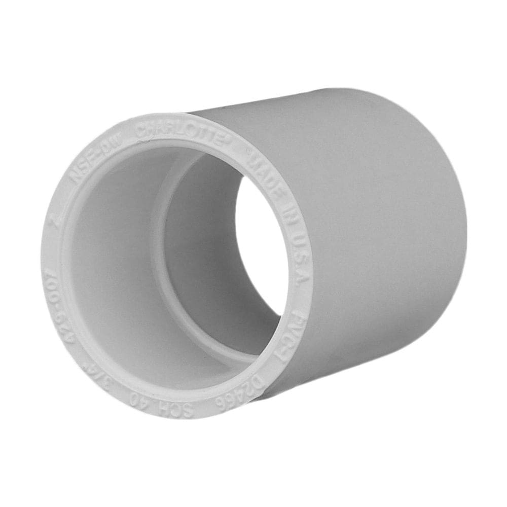 Acoplamento de PVC de 3/4” Charlotte Pipe SCH 40 Pressure, pacote com 10
