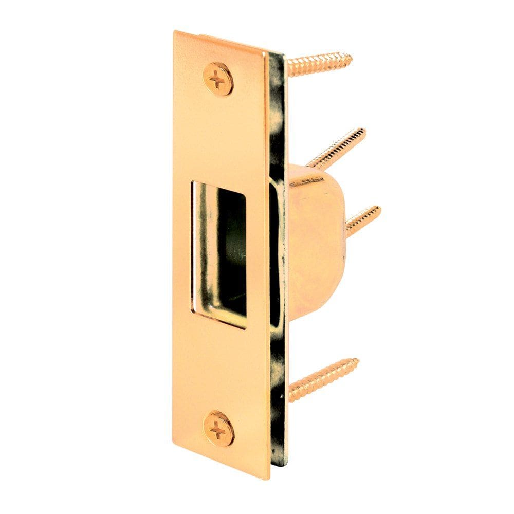 Placa de segurança banhada a latão Lock PRIME-LINE U 9539 de 12,4 cm