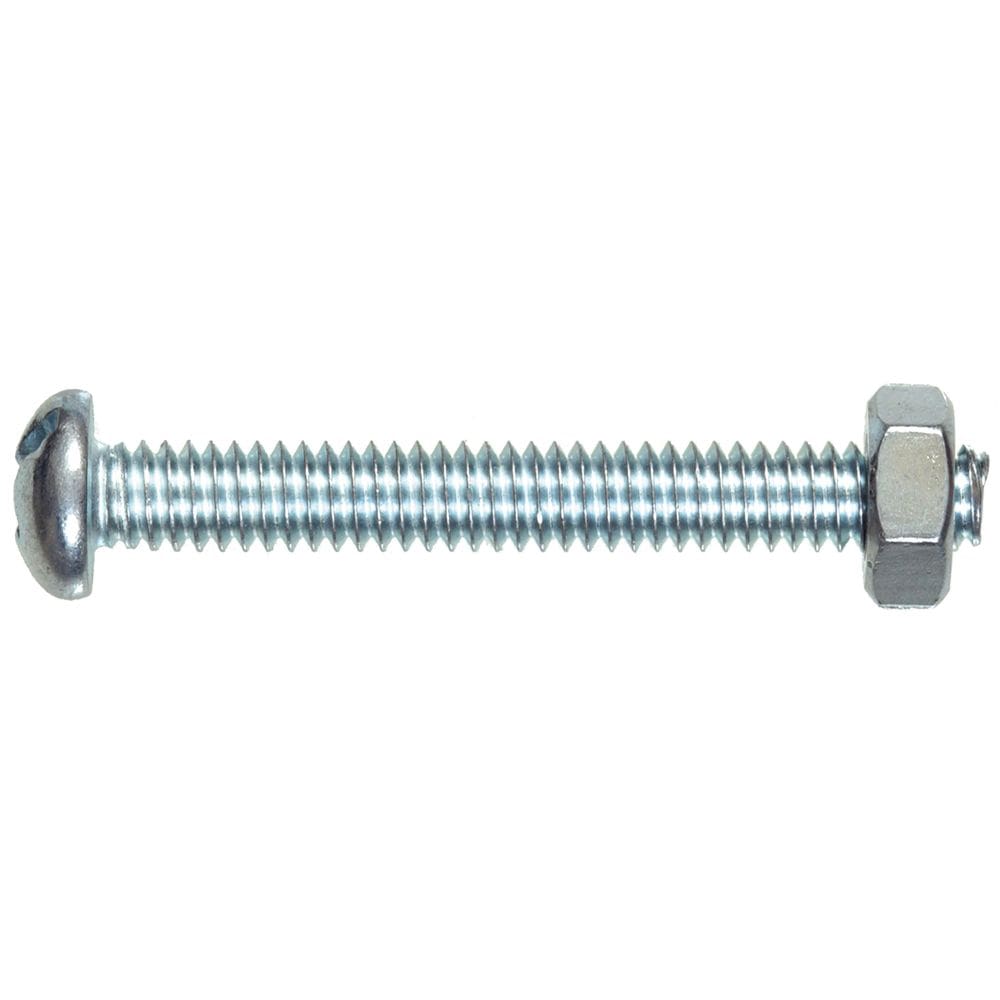 Parafuso de máquina de cabeça redonda Hillman 10-24 x 3,8 cm, 8 unidades