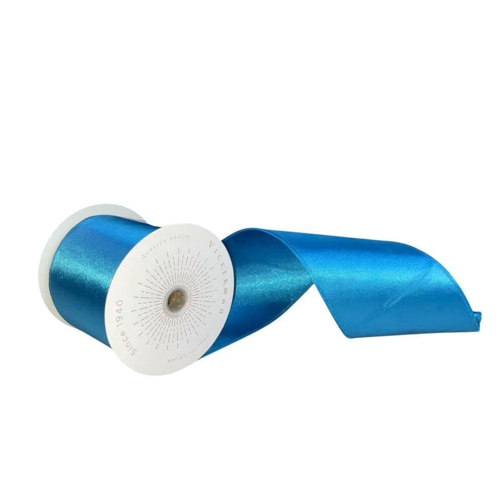 Fita decorativa Vickerman 10m Turquesa Satin 10yd