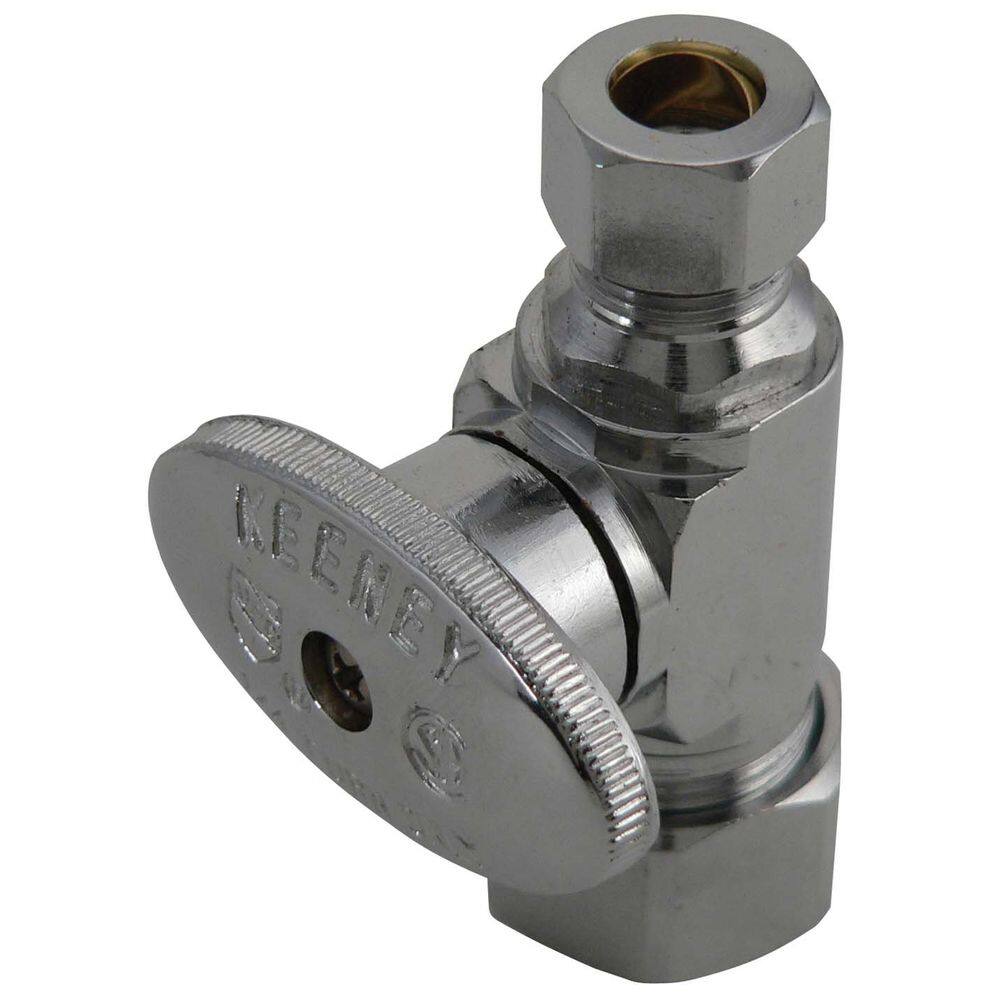 Válvula de compressão de um quarto de volta KeeNey 2068PCLF cromada