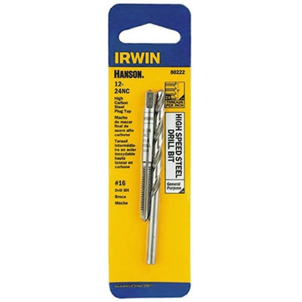 Conjunto de torneiras e brocas IRWIN HANSON 12-24 NC e #16
