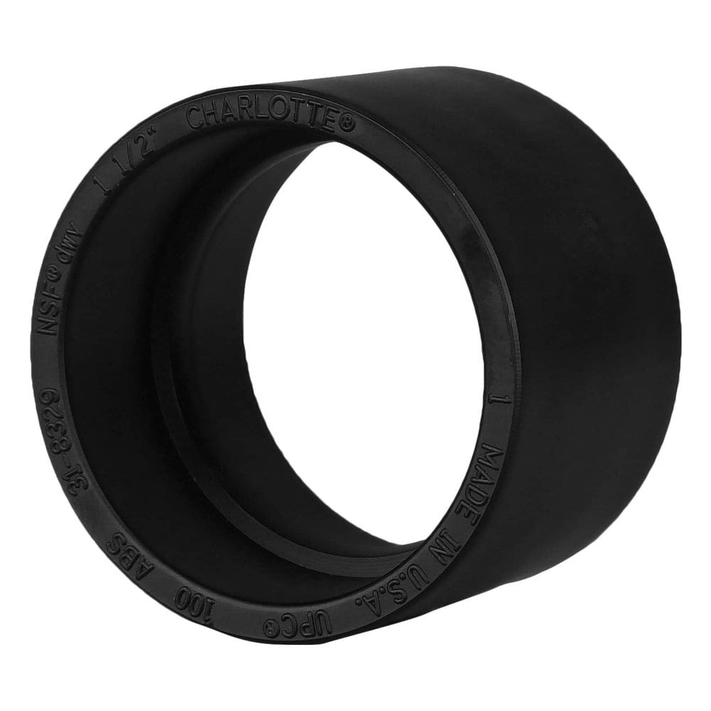 Acoplamento DWV, tubo Charlotte de 1,5 polegadas, PVC preto