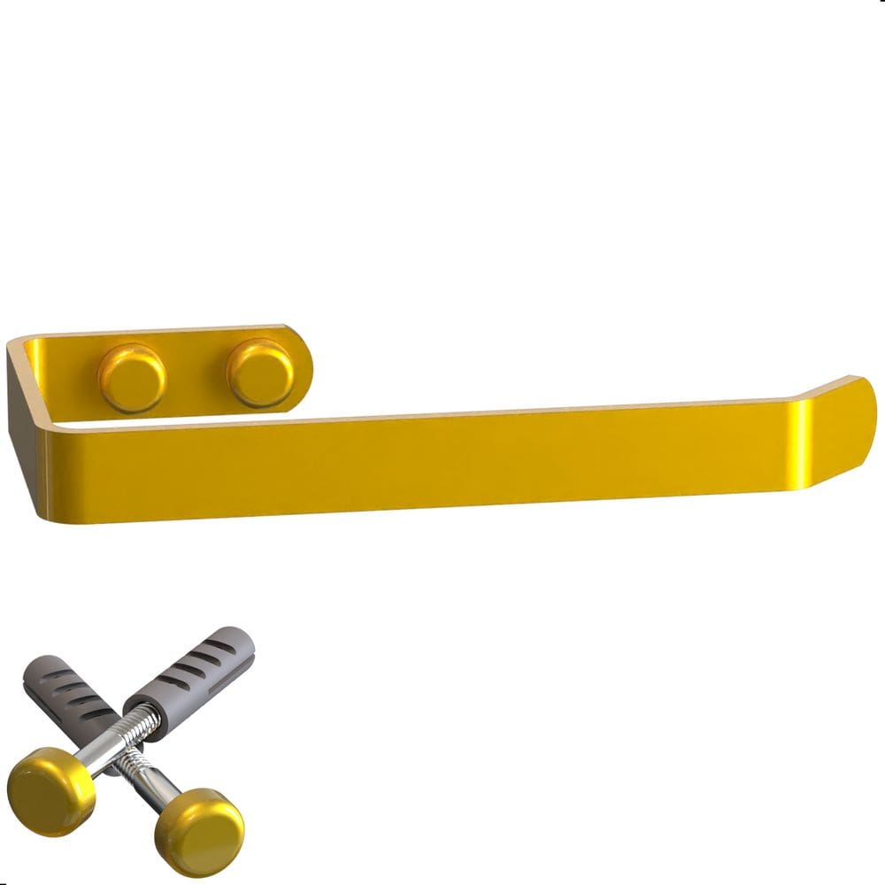 Suporte Porta Papel Higiênico De Parede Dourado Plus