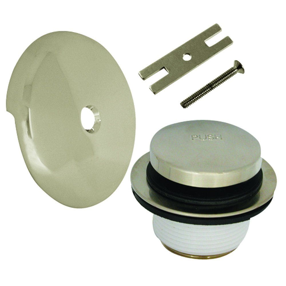 Kit de acabamento de drenagem com botão de toque para banheira Danco Nickel