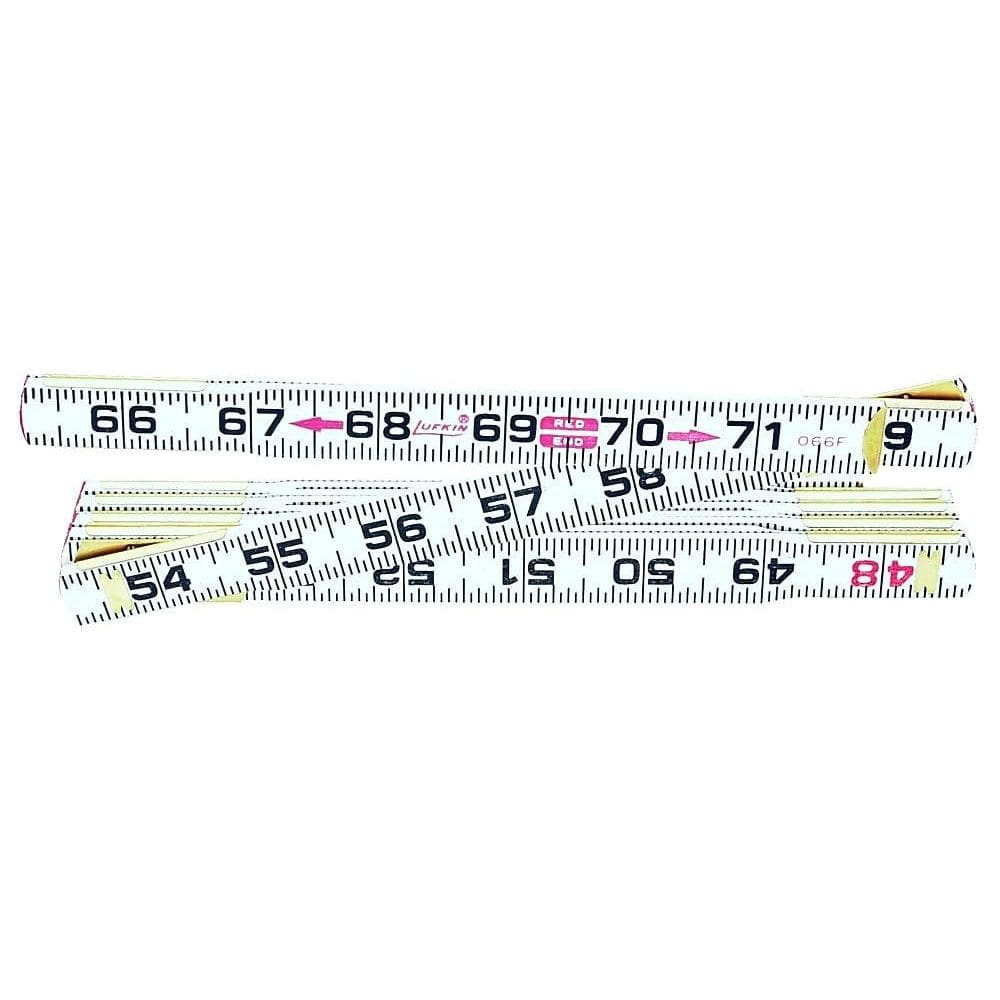 Régua dobrável Lufkin 066F de 6 folhas de madeira de leitura de 1,8 m com graduações