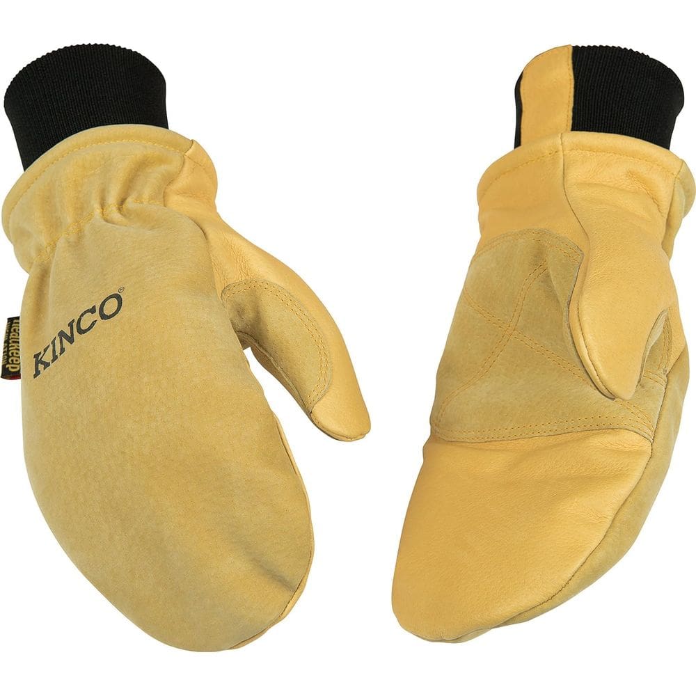 Mitt Kinco KIN-901T-L Cera impermeável de couro premium grande