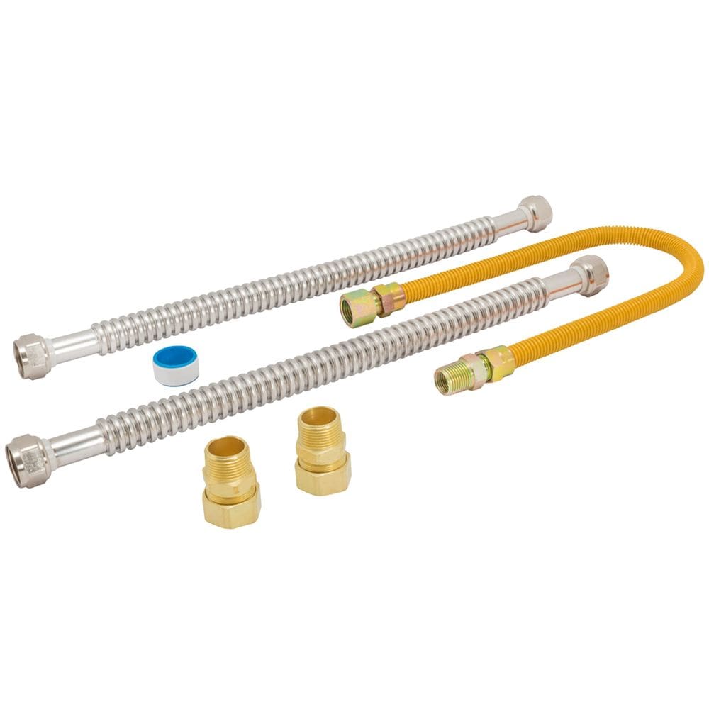 Kit de instalação de aquecedor de água a gás Eastman com mangueiras de 46 cm
