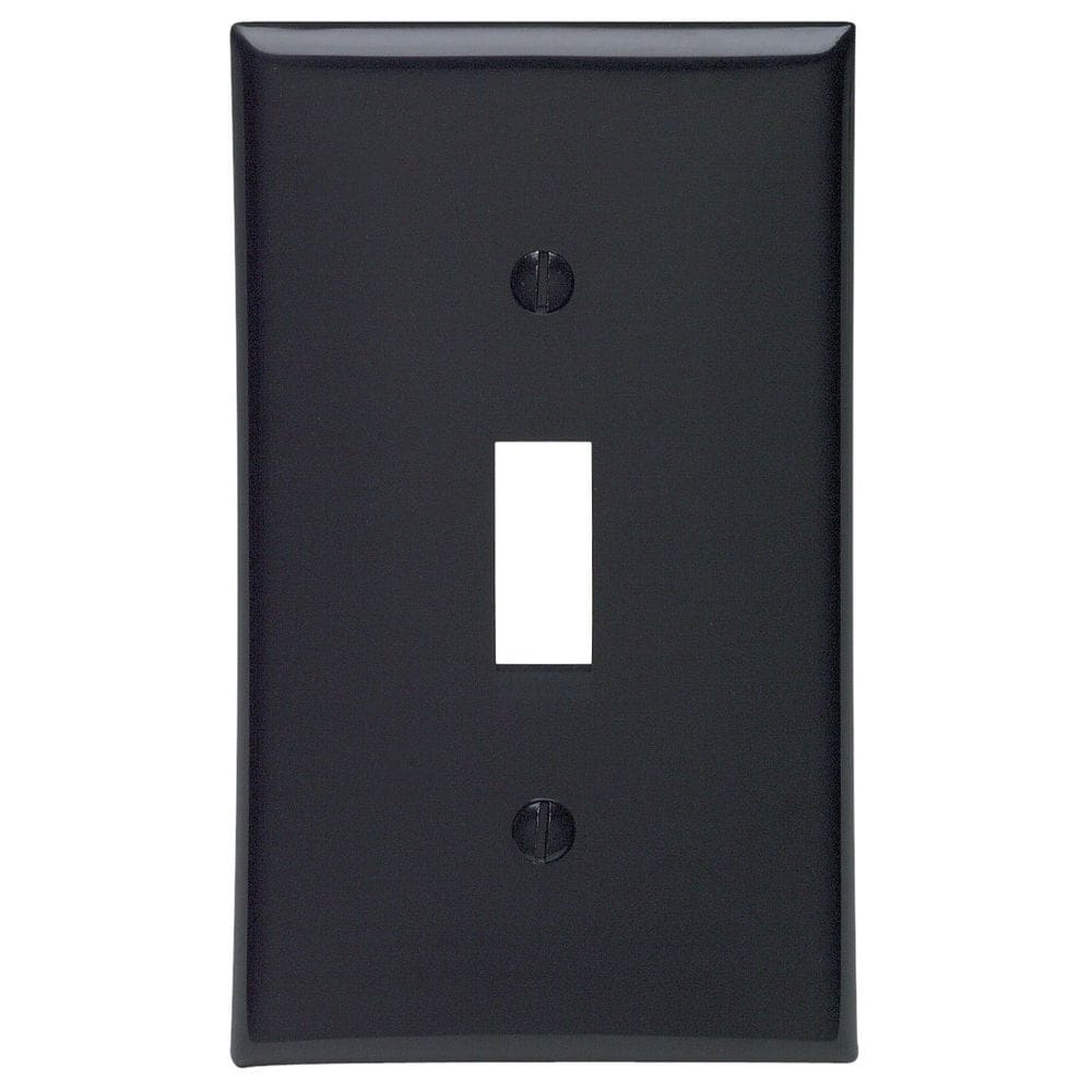 Placa de parede Leviton 80701-E preta 12x7x1 cm Termoplástica