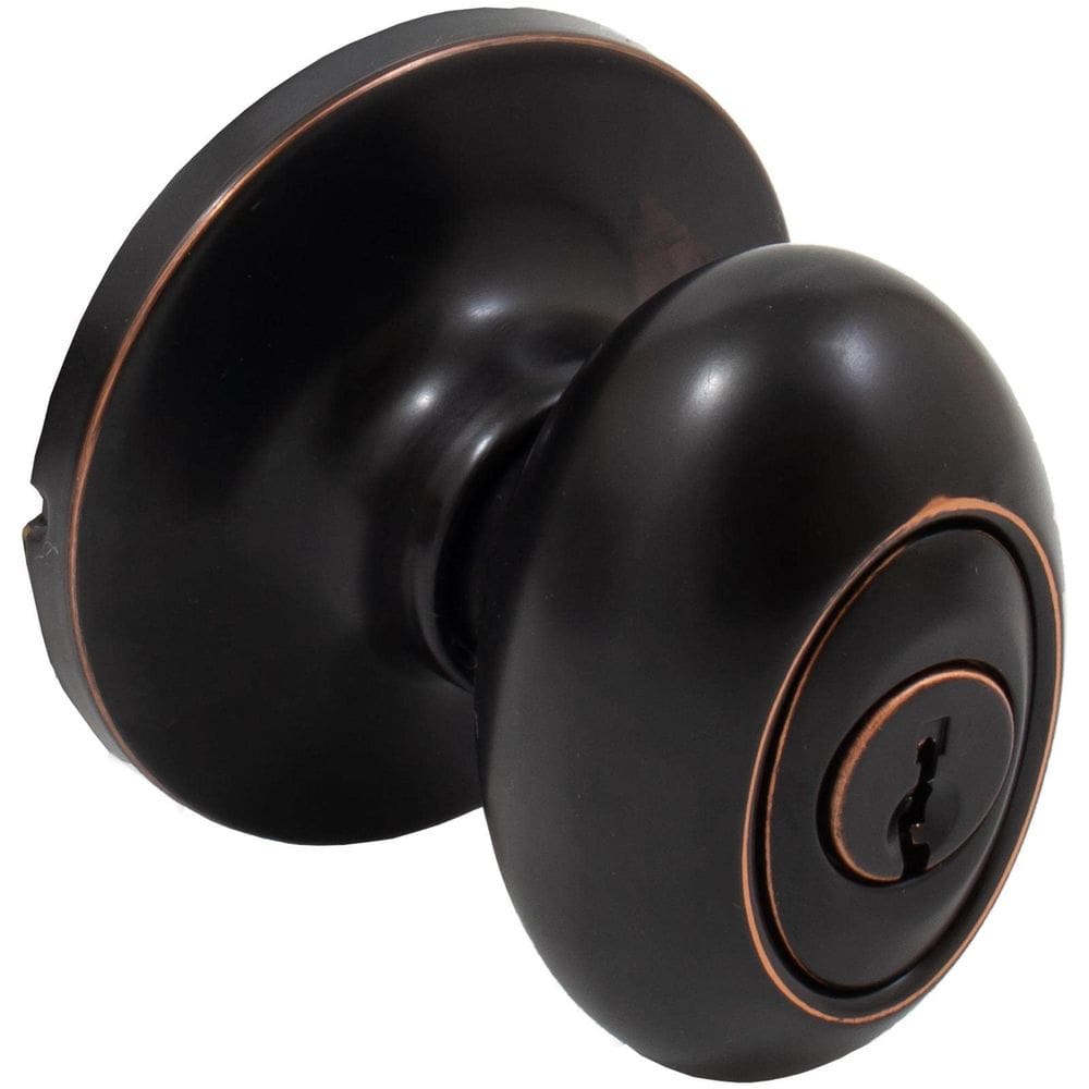 Maçaneta de porta Stone Harbor Springhill com chave de entrada vintage bronze