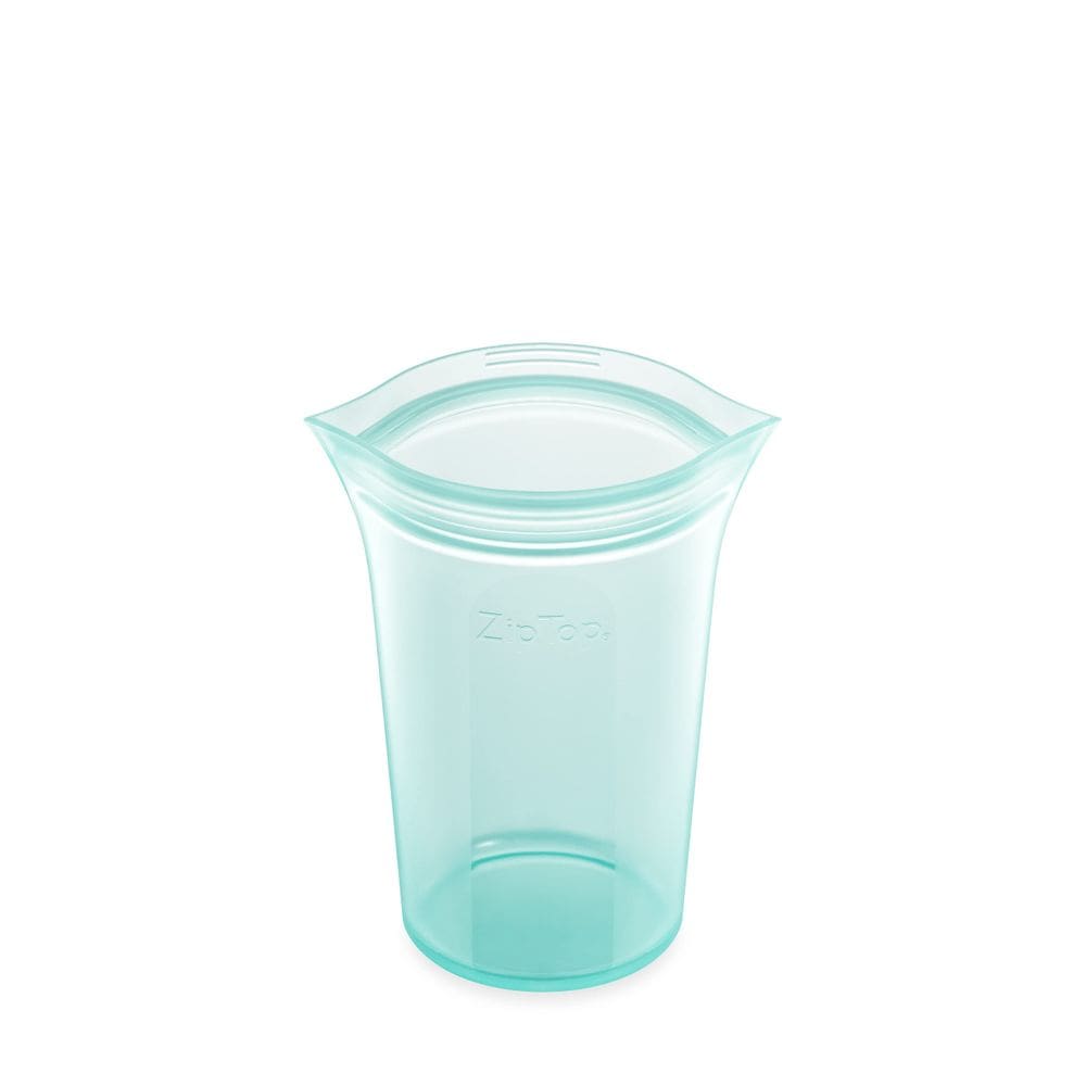 Saco de armazenamento de alimentos reutilizável Zip Top Medium Teal Silicone