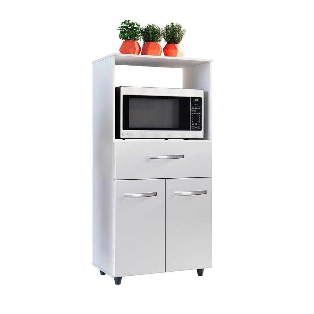 Balcão Multiuso para Micro-Ondas 2 Portas 1 Gaveta Nalu