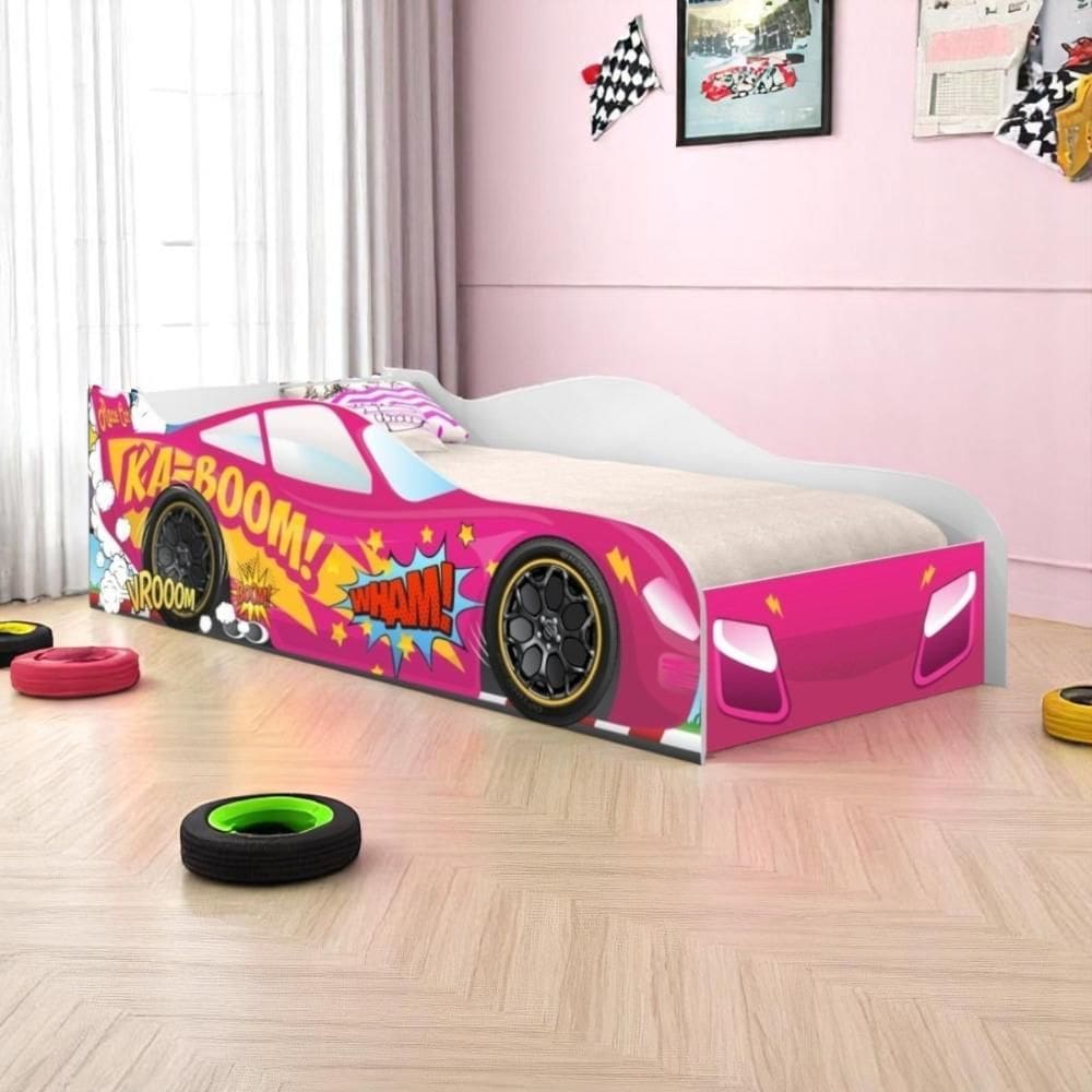 Mini Cama Joy Faísca Sport Infantil Rosa