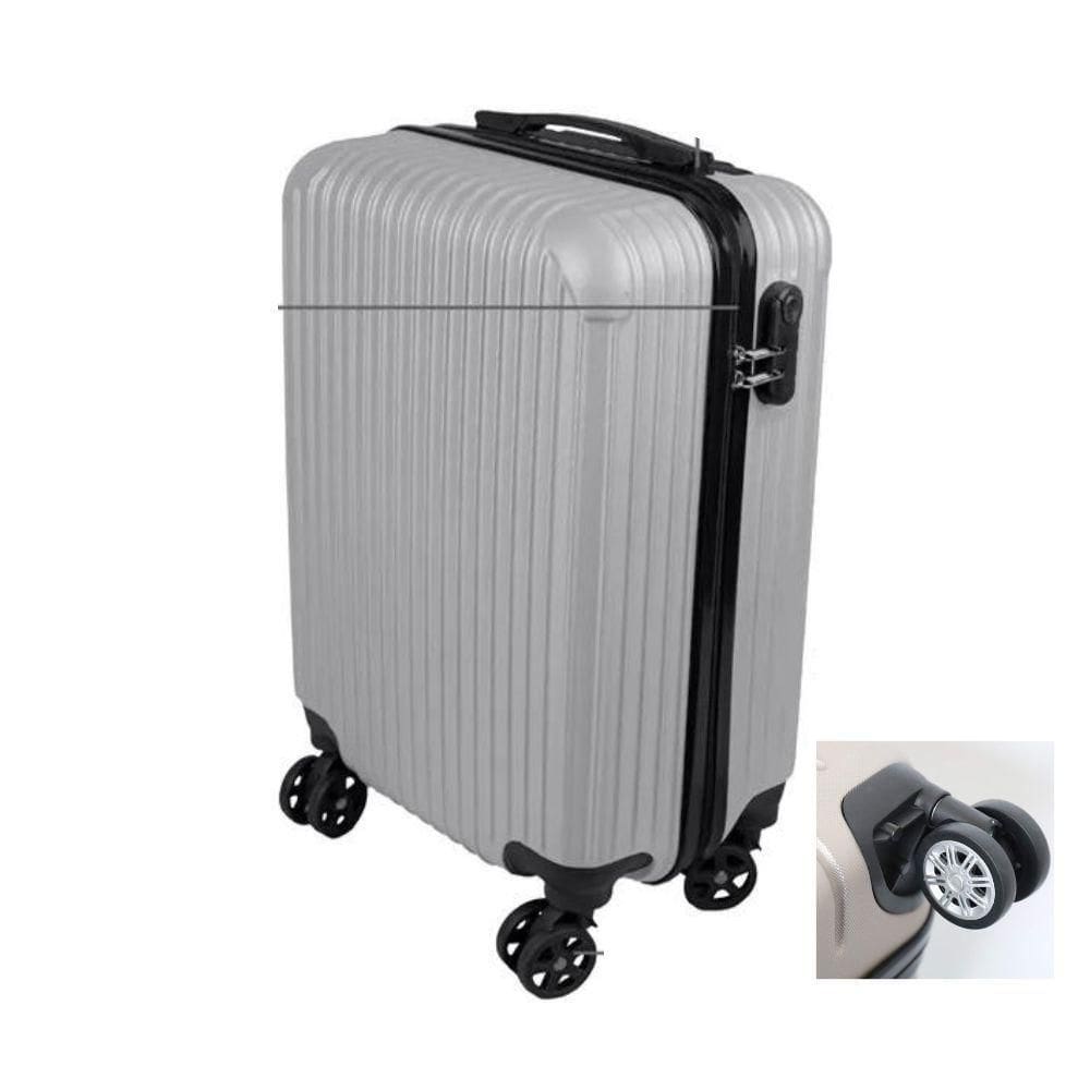 Mala Bordo Cinza 10kg C- Cadeado Avião Cabine Anac Roda 360°