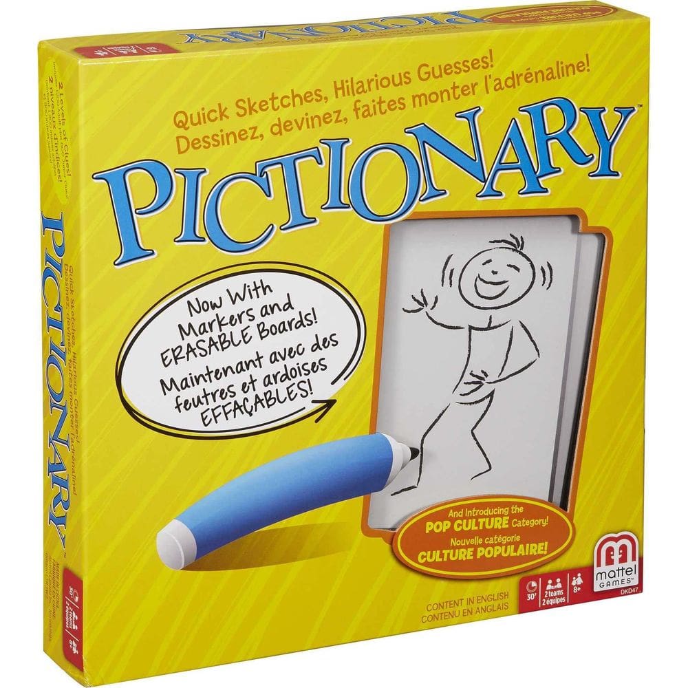 Jogo de tabuleiro Mattel Games Pictionary Drawing Kids Adults