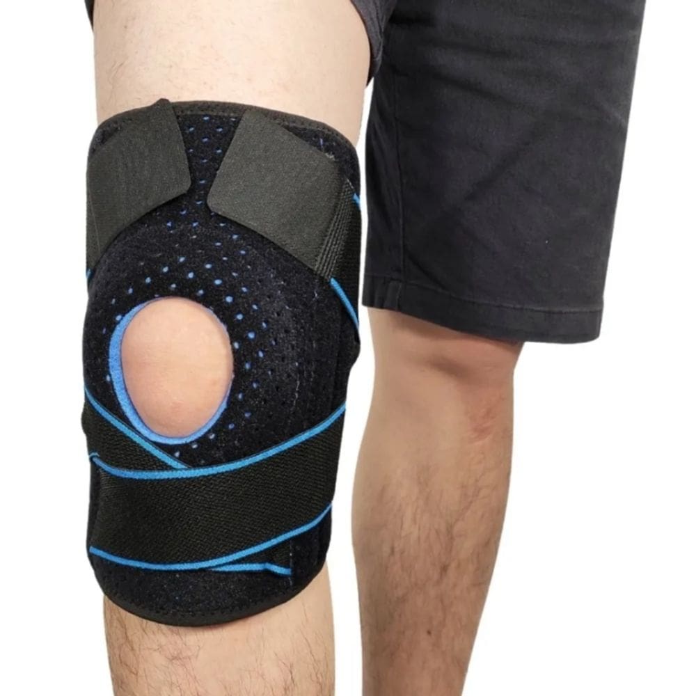 Joelheira em gel acolchoado de compressão ortopédica ajustável