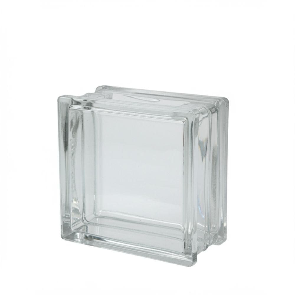 Tijolo De Vidro 19 X 19 X 8 Cm Estrela Dupla Translúcido 06 Unidades Tradestar