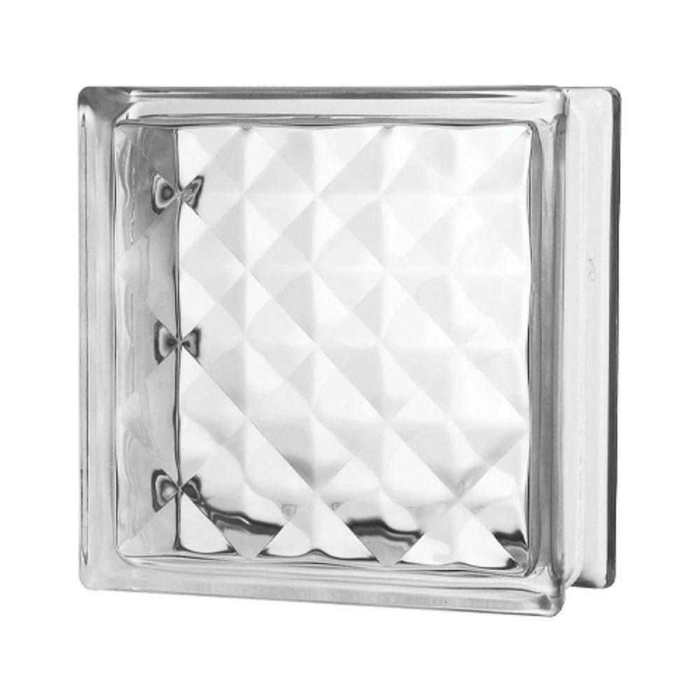 Tijolo De Vidro 19 X 19 X 8 Cm Lapidado Translúcido 06 Unidades Tradestar