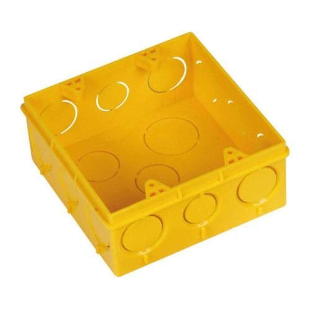 Caixa De Luz Pvc 4x4 Amarela Para Instalações Prediais De Baixa Tensão - Amanco