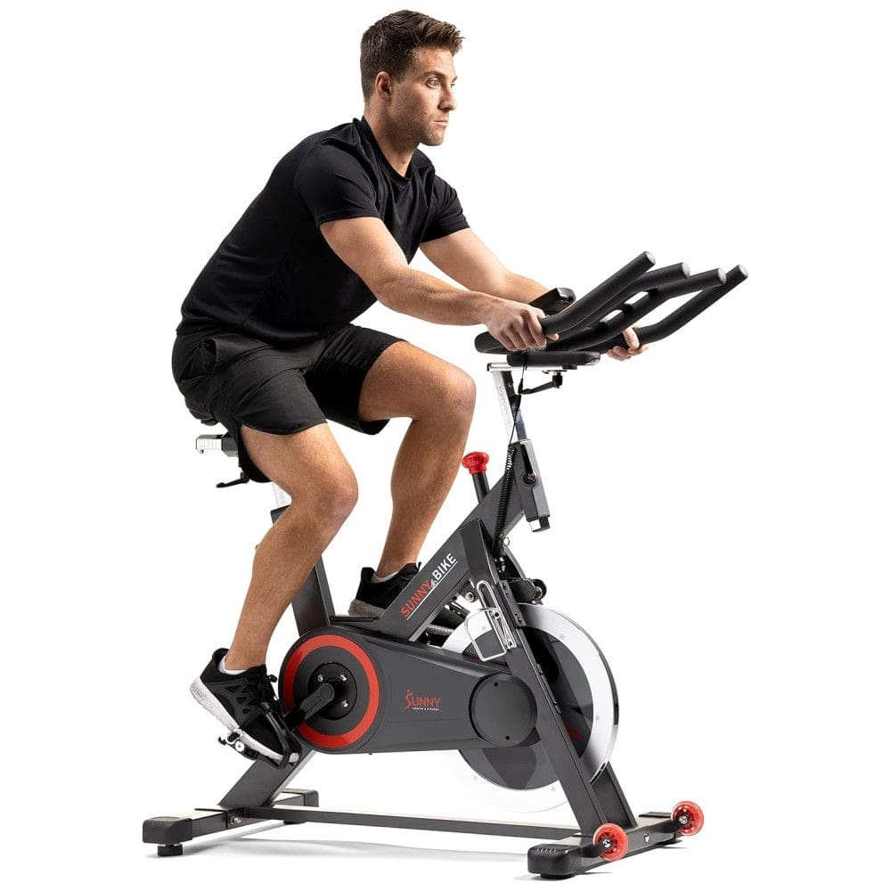 Bicicleta de ciclismo interno de acionamento por cinto magnético com conectividade opcional de aplicativo Sunnyfit Smart