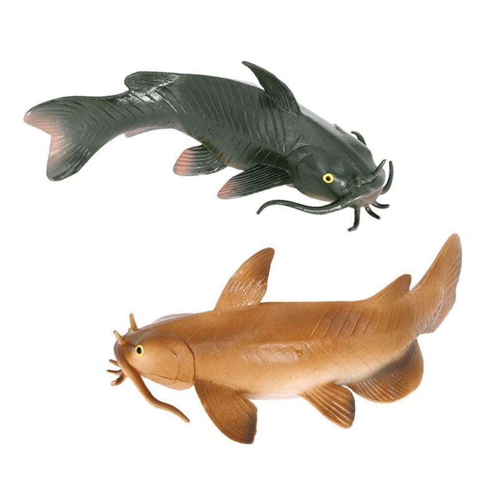 Estatuetas Catfish x2, peixes de água doce realistas, brinquedos infantis