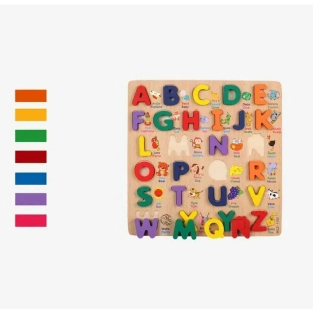 Quebra-cabeça de brinquedo Wood Breaking Abecedario Didactic para crianças