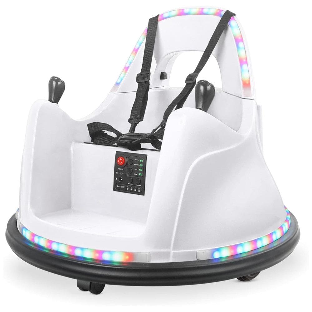 Carro Elétrico Infantil Bate Bate com 2 Velocidades, Controle Remoto e APP, Luzes LED, Bluetooth, Giro de 360 ??° e Adesivo, 12V, Kidzone