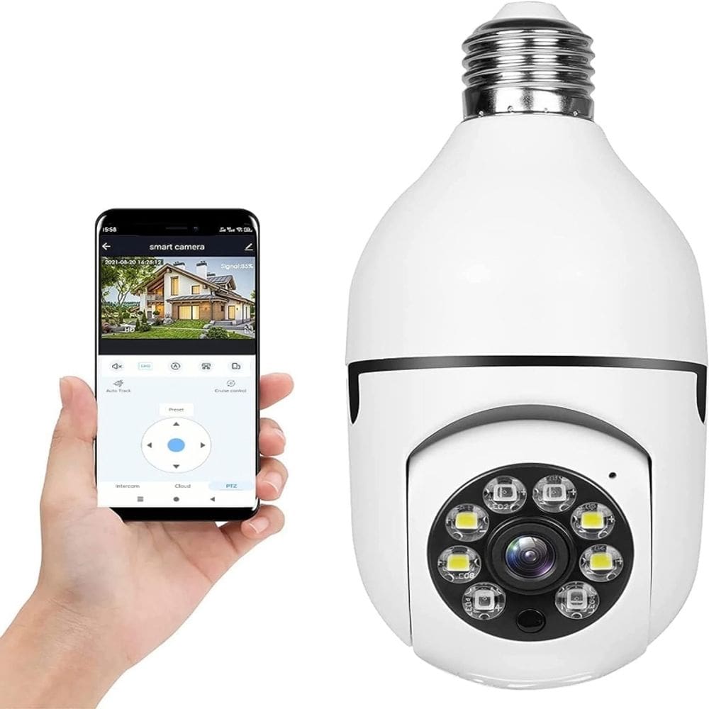 Câmera de segurança IP WiFi HD 1080p robotizada com 5 antenas