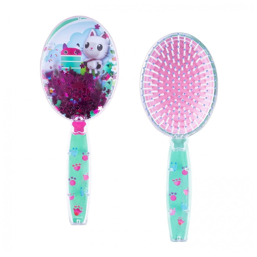 Escova de Cabelo Gabbys Dollhouse com Estrelas Brilhantes Mágicas e Confetes HairBrush para Crianças de 3 Anos,Luv Her