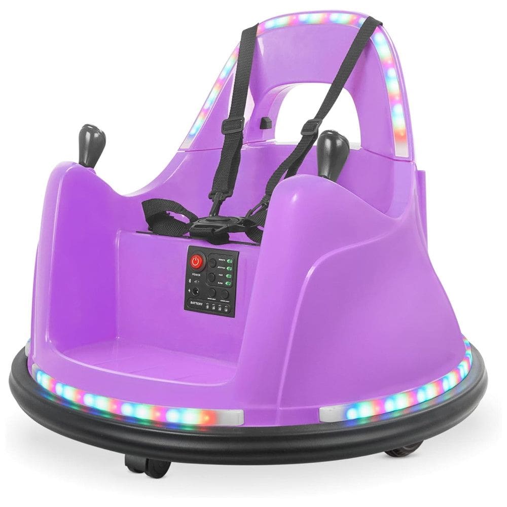 Carro Elétrico Infantil Bate Bate com 2 Velocidades, Controle Remoto e APP, Luzes LED, Bluetooth, Giro de 360 ??° e Adesivo, 12V, Kidzone