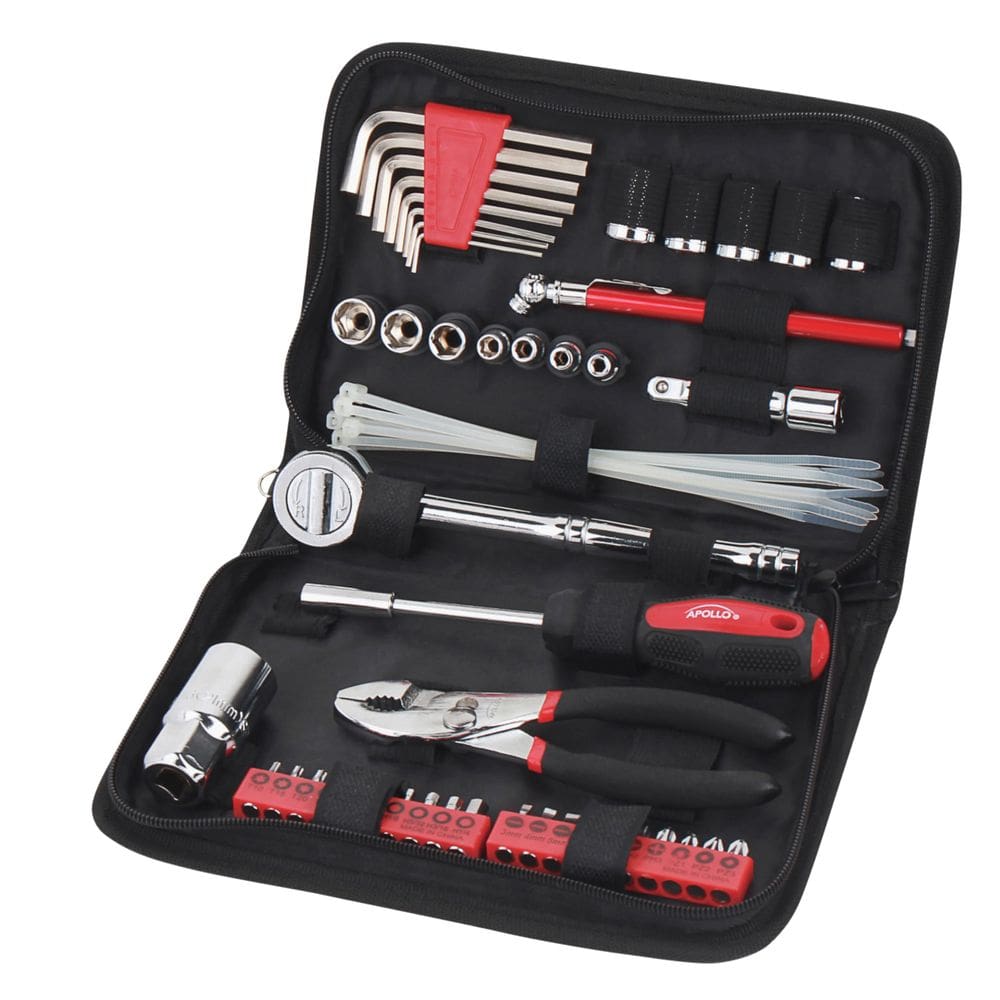Conjunto de ferramentas Apollo Tools Compact 56 peças SAE com estojo DT9774