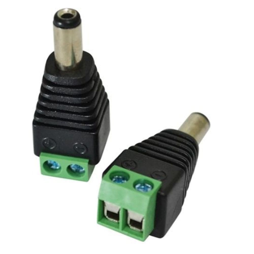 Conector P4 Macho com Borne para CFTV - Unitário