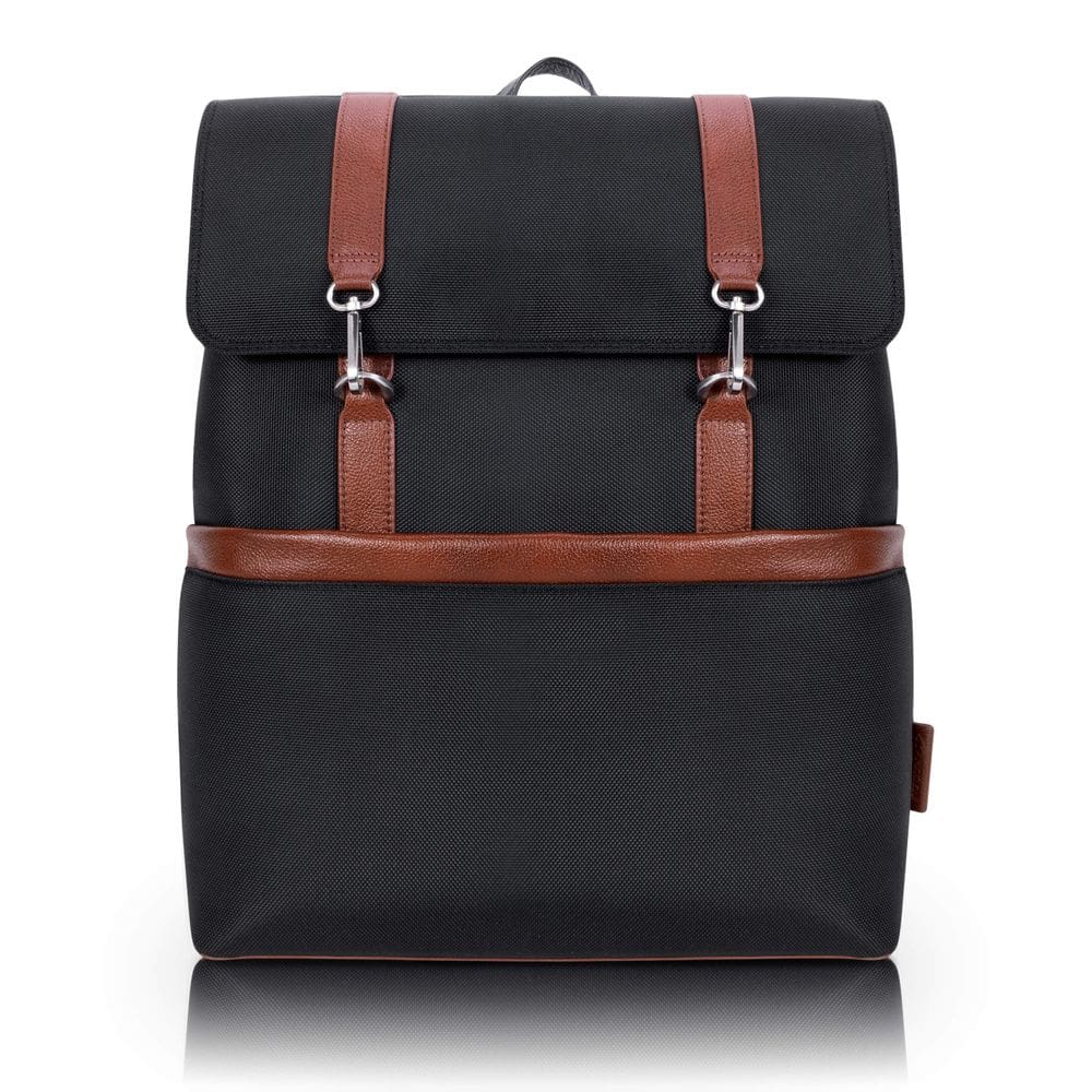Mochila McKlein ELEMENT 17” de nylon bicolor com aba