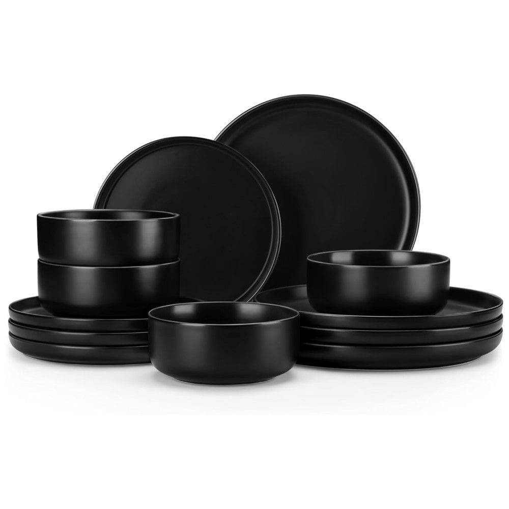 Jogo de Jantar MALACASA, 12 Peças de Porcelana para 4 Pessoas, Jogo de Jantar Cerâmico para Cozinha, Seguro para Micro-ondas