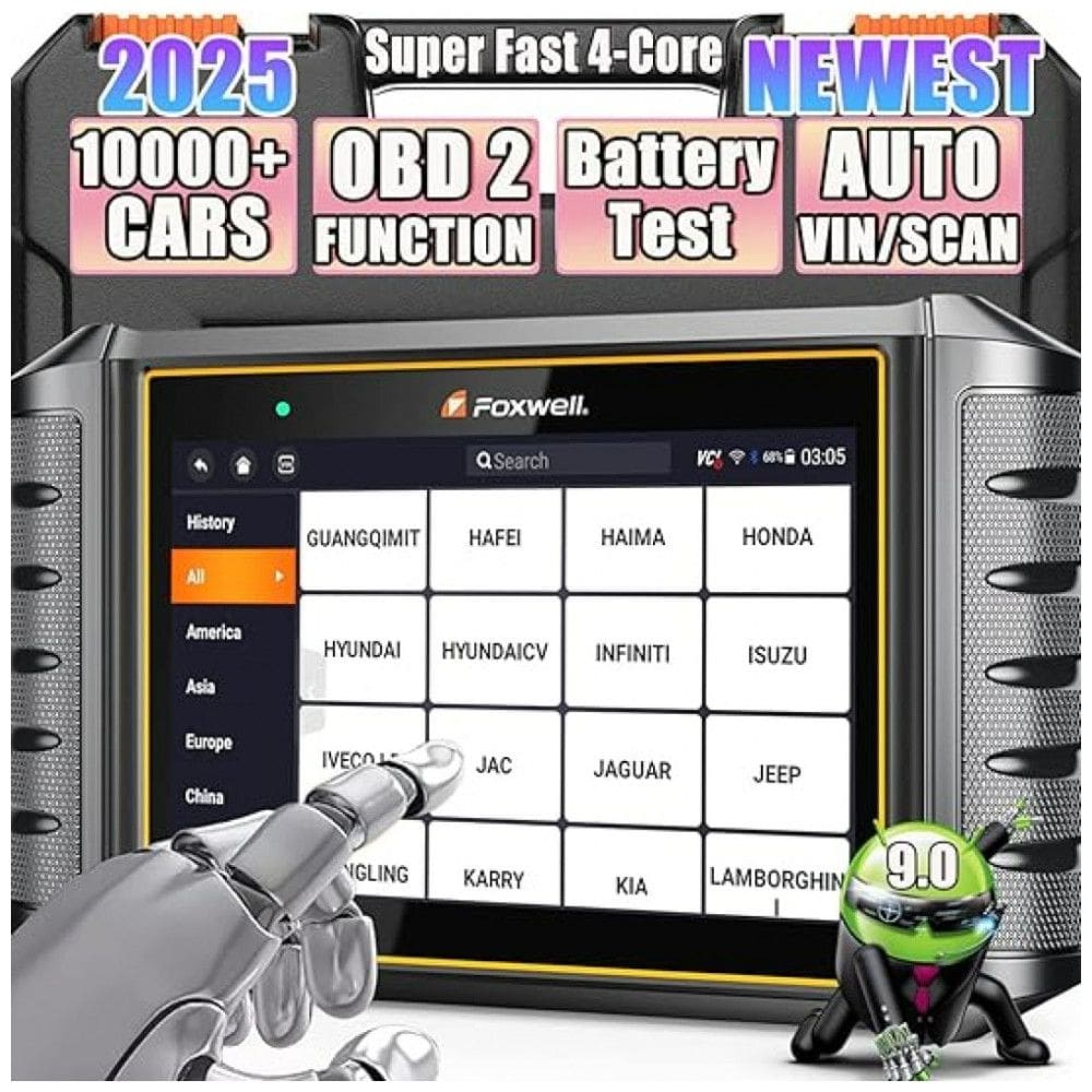 2025 FOXWELL NT706 Scanner de Diagnóstico Automotivo OBD2 com Verificação de MotorABSSRSBloqueio de AirbagTransmissão