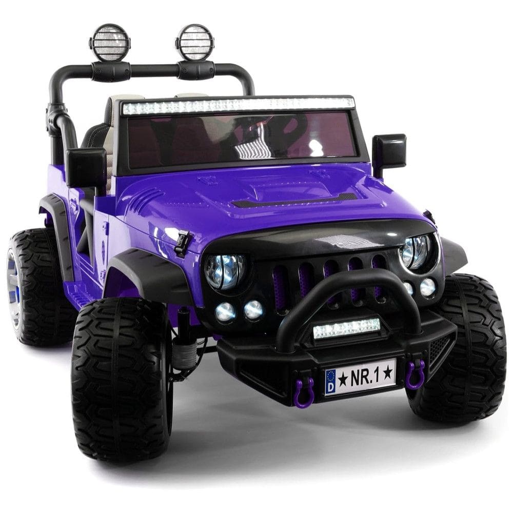 Caminhão Elétrico Infantil Moderno Kids Trail Explorer 2 Lugares 24V c/ Controle Remoto, Rodas de Espuma EVA, Banco de Couro, Bluetooth