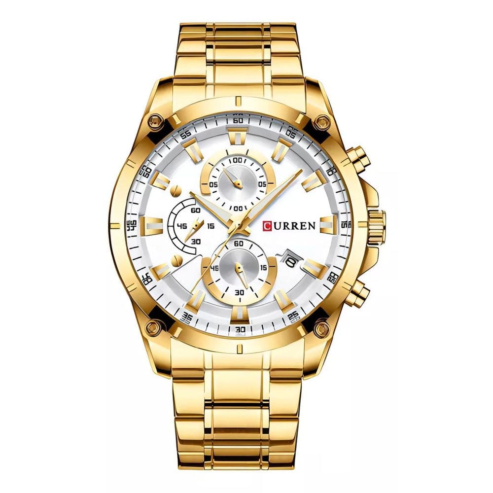 Relógio Masculino Curren 8360 Dourado Aço